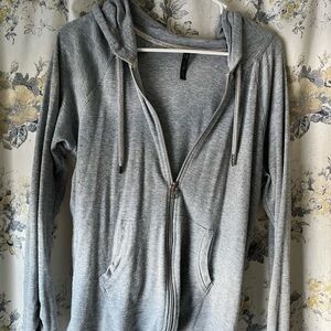 Gray Zip-Up Hoodie calvin klein women’s